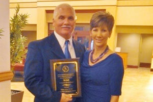 Coach Tim Smith of Cornerstone Christian School and wife Angie. Smith won AISA Division I Coach of Year Award. (Contributed)
