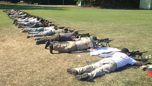 Twenty law enforcement personnel, including officers from the Clanton Police Department and the Shelby County and Chilton County sheriff's departments, recently passed Buford Boone's sniper school in Tuscaloosa. (Contributed)