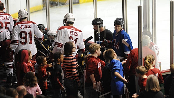 The University of Alabama Frozen Tide hockey team drew a record opening-weekend crowd during its first two games of the season at the Pelham Civic Complex. (File)