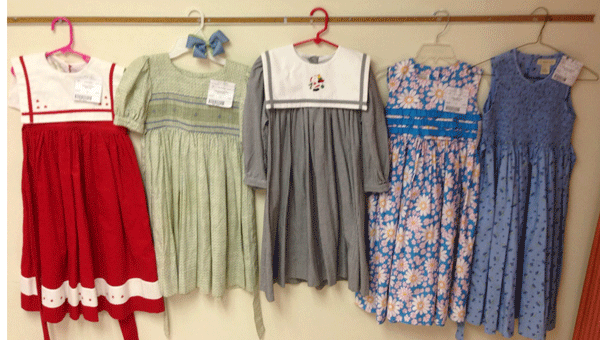 A sampling of girls' dresses offered for sale at the consignment shop this fall. (Contributed)
