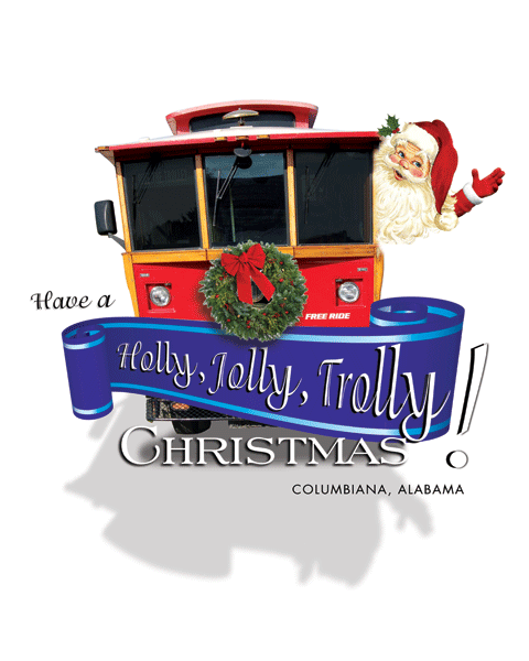 Columbiana's 2014 Christmas theme "Have a Holly, Jolly, Trolly Christmas!" logo was designed by Taylor Owen and chosen by the Columbiana Beatification Board. (Contributed)