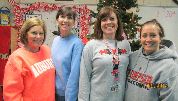 Pictured (left to right) are Donna Eads, Sherrie Nichols, Tracy Canaday and LeighAnn Tate, her helpers.