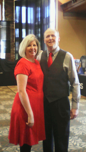 Kim and Ron Foster at the 2014 National Quartet Convention in Tenn. where Foster was voted Top 5 Gospel DJ in Large Market in America by fans of the Singing News Magazine. Foster is the DJ for Gospel Jubilee on WZZK every Sunday from 5-10 a.m.  