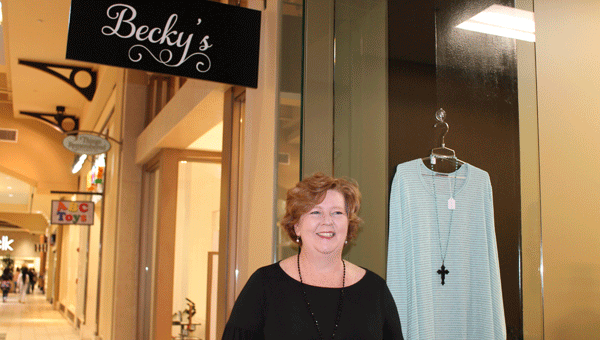 Becky Beall of Pelham recently opened her clothing shop, Becky's, in Brookwood Mall. (Contributed)