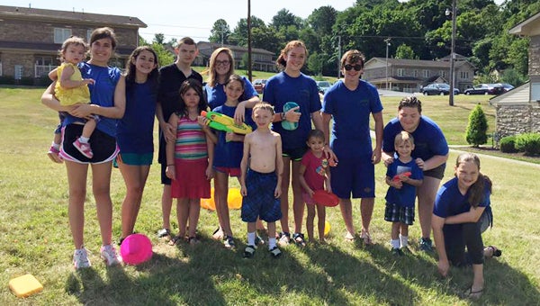 Pelham First Baptist Church’s missionaries helped share the gospel in LaFollette, Tenn., through three backyard Bible clubs for the kids in the area. (Contributed) 