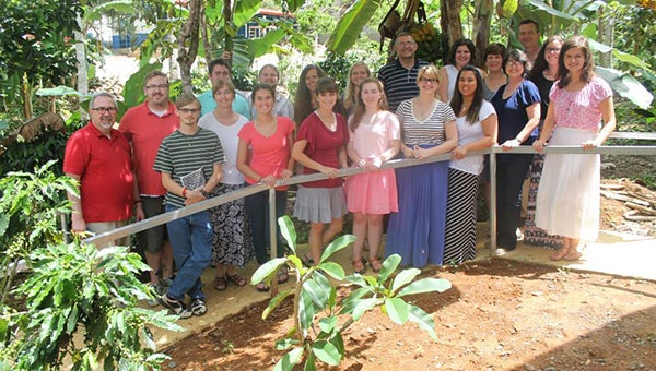 Members of the Church at Cahaba Bend pose for a photo inside the Missions and Ministry Center after church on Sunday morning while on their mission trip in Costa Rica. (Contributed)