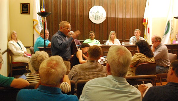 Dozens of citizen’s addressed the Montevallo City Council on Monday, June 8, with concerns over the future of the Montevallo Golf Club. (Reporter Photo/Graham Brooks)