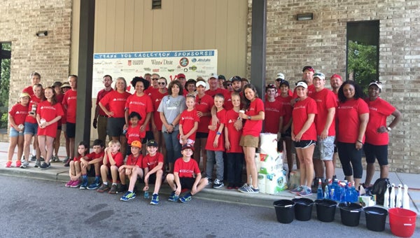 Members of Church of the Highlands did service work at Inverness Elementary School on Saturday, July 11 as part of the church's annual Serve Day. (Contributed)