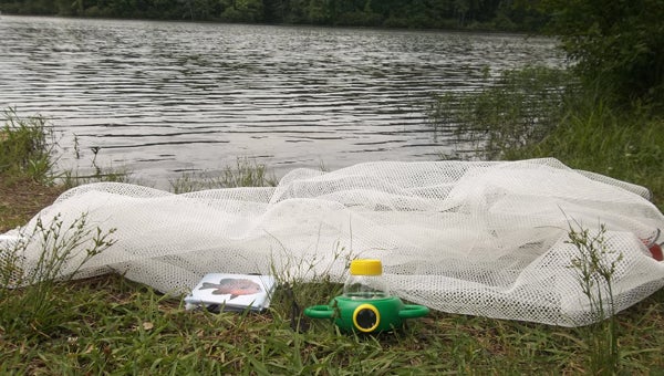 Park naturalist Emily Cook will use nets like these at Lake Stomp to test water quality by catch bugs. (Contributed)