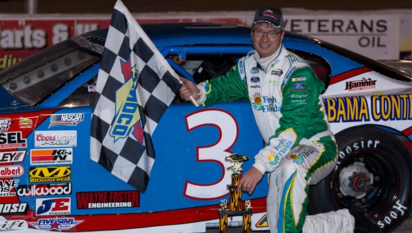 Joe Hudson, a resident of Alabaster, currently is leading in points in the 2015 Interstate Batteries Late Model Sportsman class at the Montgomery Motor Speedway. (Contributed)