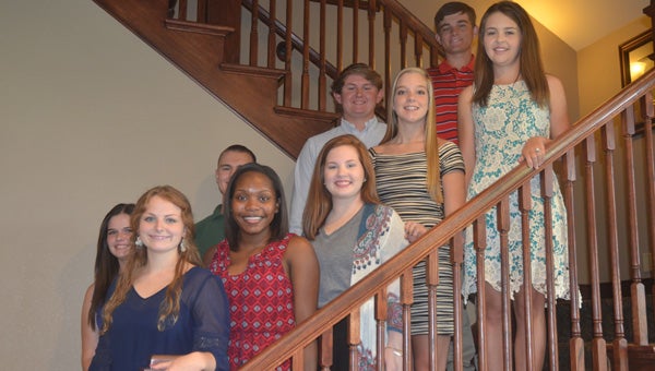 Nine juniors and seniors from Calera High School are participating in the Calera Chamber of Commerce's Junior Chamber Program. (Reporter photo / Jessa Pease)