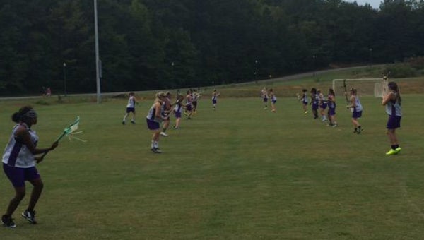 The University of Montevallo women's lacrosse team had its first ever practice on Sept. 8. (Contributed)
