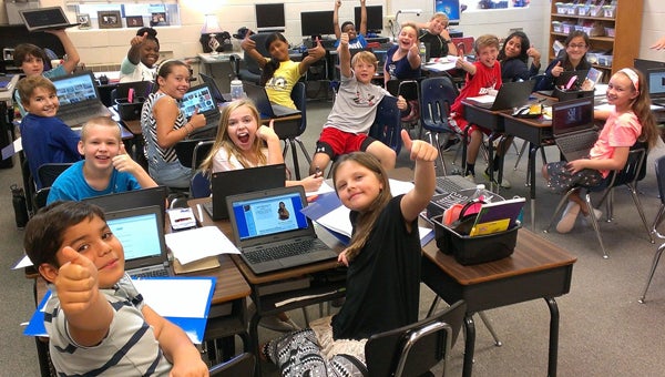 Fifth grade students at Valley Intermediate School are using Chromebooks in their classroom to research various subjects. (Contributed)
