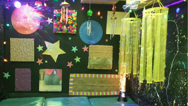 Michele Murray's sensory corner gives her students an calm and relaxing environment to explore their senses. (Contributed)