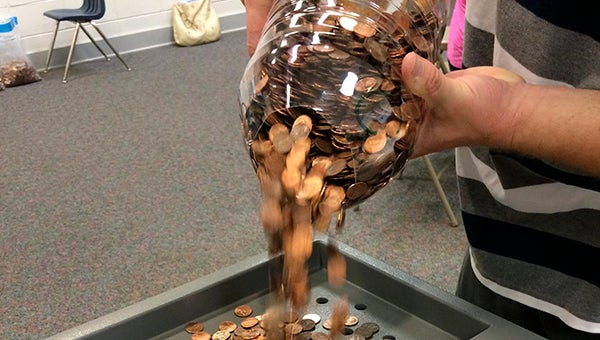 Helena Intermediate School was able to raise a grand total of $23,000 from their coin drop fundraiser. (Contributed)