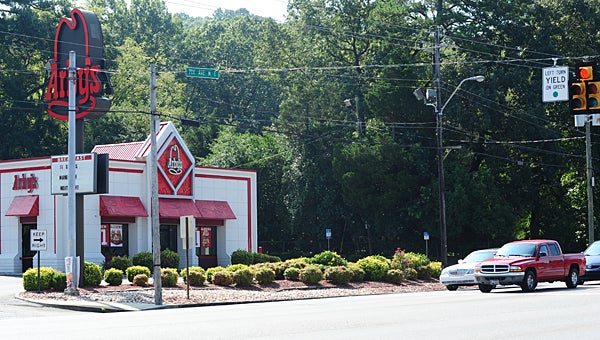 The Harbert Realty Services company is looking to bring a new development to U.S. 31 in Alabaster slightly south of the Arby's restaurant. (Reporter Photo/Neal Wagner)
