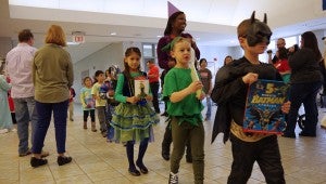 A wide range of characters filled the hallways during the MVES book character parade on Oct. 30. (Reporter Photo/Neal Wagner)