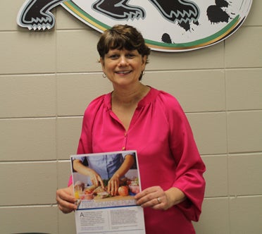 St. Vincent's dietician Donna Sibley spoke to both the Pelham High and Riverchase Middle school students and parents about fueling their bodies for top performance in and out of the classroom. (Contributed)