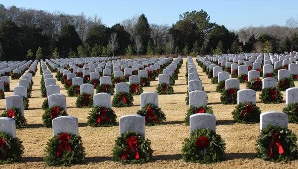 Over 4,000 wreaths are needed in 2015 to provide a wreath for every deceased veteran at Alabama National Cemetery, known as the "Arlington of the South." (Contributed)