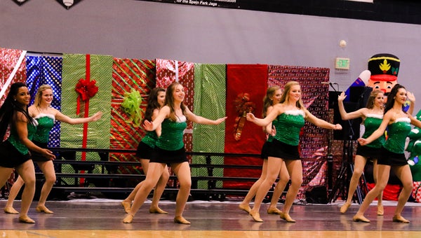 Students in one of Spain Park High School’s dance groups show off their skills at the Holiday Showcase on Dec. 11. (For the Reporter / Dawn Harrison)