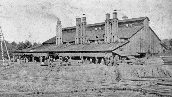 Central Iron Works circa1875. During the final years of the Civil War, Montgomery merchants Hannon, Offutt, & Company built a rolling mill in Helena next to Buck Creek. Called the Central Iron Works, the plant’s construction was superintended by Thomas S. Alvis, a Virginia ironmaster who had who had recently completed a rolling mill for the Confederate government in Selma. The Central Iron Works had just begun operation when it was destroyed by Union cavalry on March 30, 1865. (Contributed/City of Helena Museum)