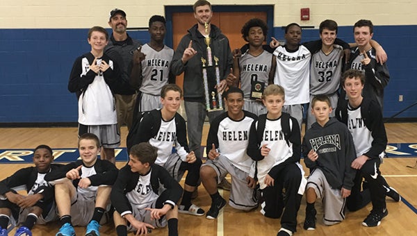 The HMS 8th grade boys basketball team completed a perfect season, finishing 22-0 while earning the Southern Conference Championship. (Contributed) 