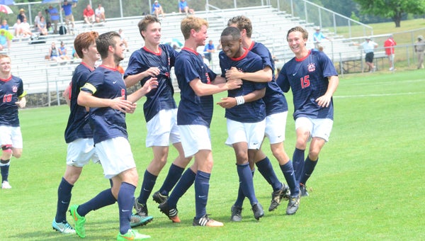 The Oak Mountain boys soccer team will look to repeat as 7A state champs in 2016. (File)