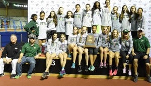 The Lady Panthers win their second 6A Indoor Track and Field state championship. (Contributed/Stephen Schumacher) 