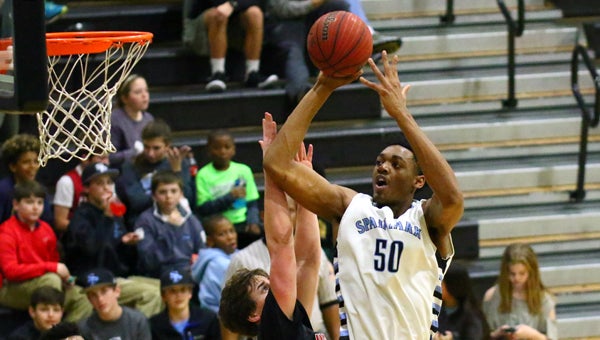 Austin WIley had 25 points and 16 boards in Spain Park's Feb. 13 win over Mountain Brook in the 7A Area 6 championship. (File)