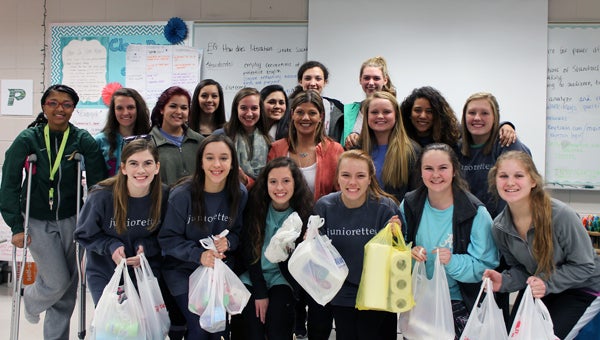 Founder of Wellhouse Ministries, Tajuan McCarty, a survivor of human trafficking, shared an important message with PHS Juniorettes during the group's monthly meeting. (Contributed)