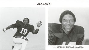A young Jeremiah Castille at the University of Alabama. (Contributed)