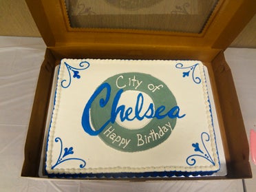 Chelsea's council meeting on March 1 coincides with the city's 20th anniversary. Council members and those attending the meeting were invited to enjoy cake and refreshments afterward. (Reporter Photo/Emily Sparacino)
