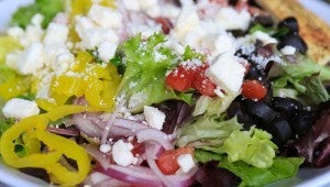 Customers can enjoy salads like chopped, Greek, garden and Caesar.