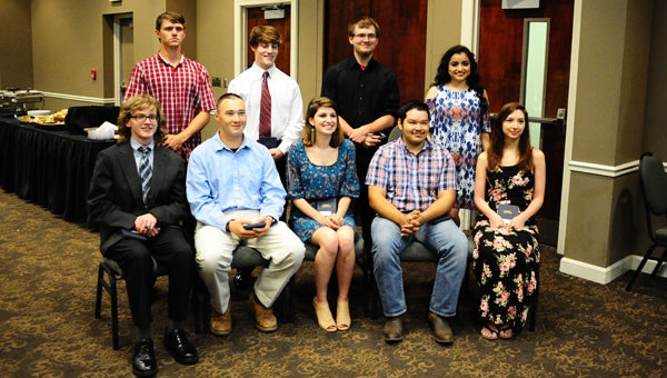 The Greater Shelby Chamber recognized 10 students as nominees for Career Ready Student of the Year at an April 27 luncheon. Also recognized were nominees for College Ready Student of the Year, Secondary Educator of the Year and Elementary Educator of the Year. (Reporter photo/Neal Wagner) 