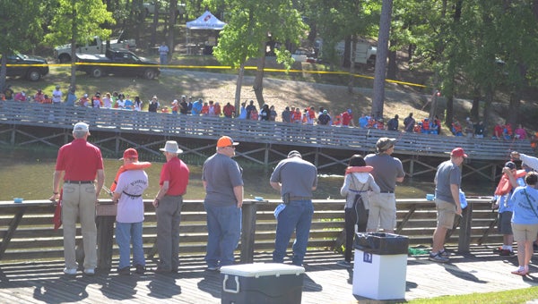 The Gone Fishin' Not Just Wishin' Exceptional Anglers event draws hundreds of children and volunteers to Oak Mountain State Park for several days of fishing, crafts and other entertainment. (Contributed)