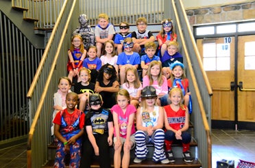 MLES students who donated to the Juvenile Diabetes Research Foundation were allowed to dress as super heroes May 25. (Reporter Photo/Emily Sparacino)