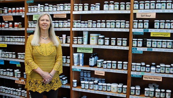 Master herbalist Rhonda Dial helps people improve their health using herbs and supplements. Dial offers consultations at her shop Go Natural Herbs and Fitness. (Reporter Photo/Molly Davidson)