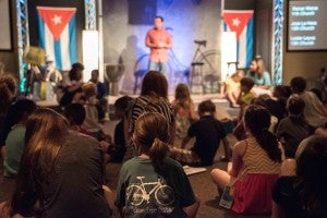 Students at Valleydale Church’s vacation bible school pray for pastors doing missionary work in Cuba. VBS was able to raise more than $7,800 to provide bikes for the missionaries. 