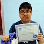 Chau Nguyen, a fifth grader from Oak Mountain Intermediate, was the fastest overall typist for the county with 76 words per minute. (Contributed)
