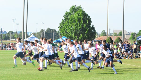 The 2016 Oak Mountain boys soccer team has been named America’s Best Team in USA Today contest. (File)