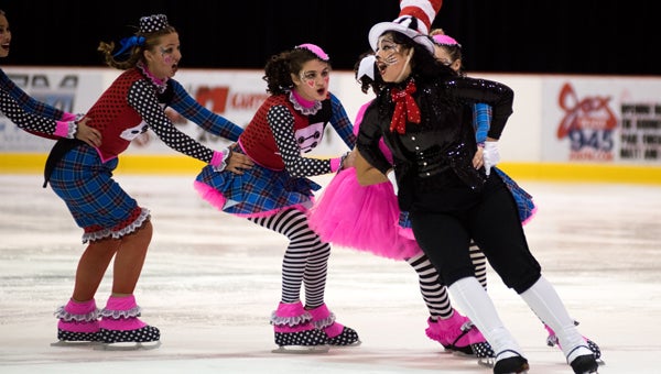Competitors utilized props, costumes and scenery to illustrate a story on ice at the ninth annual National Theatre on Ice Competition in Pelham. (Reporter photo/Keith McCoy)  