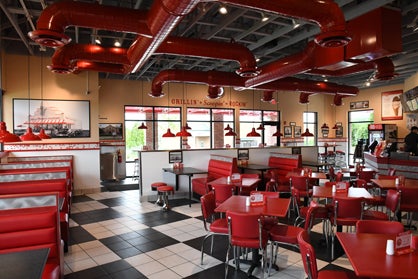 Freddy’s is reminiscent of old-time diners.